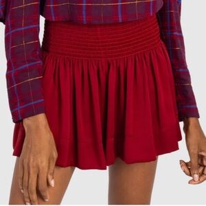 NWT - Burgundy/garnet/red TCEC satin shorts
